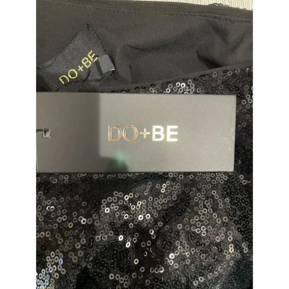 DO+BE Sequin One Shoulder Choker Dress Black Small - Picture 11 of 11